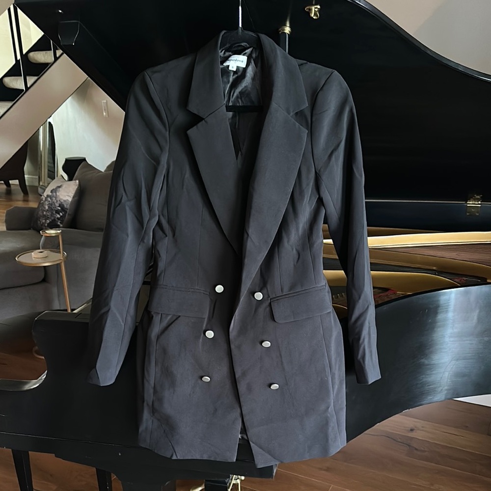 Superdown Black Blazer dress